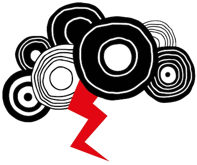 Das Logo der Band: Eine grimmige Gewitterwolke